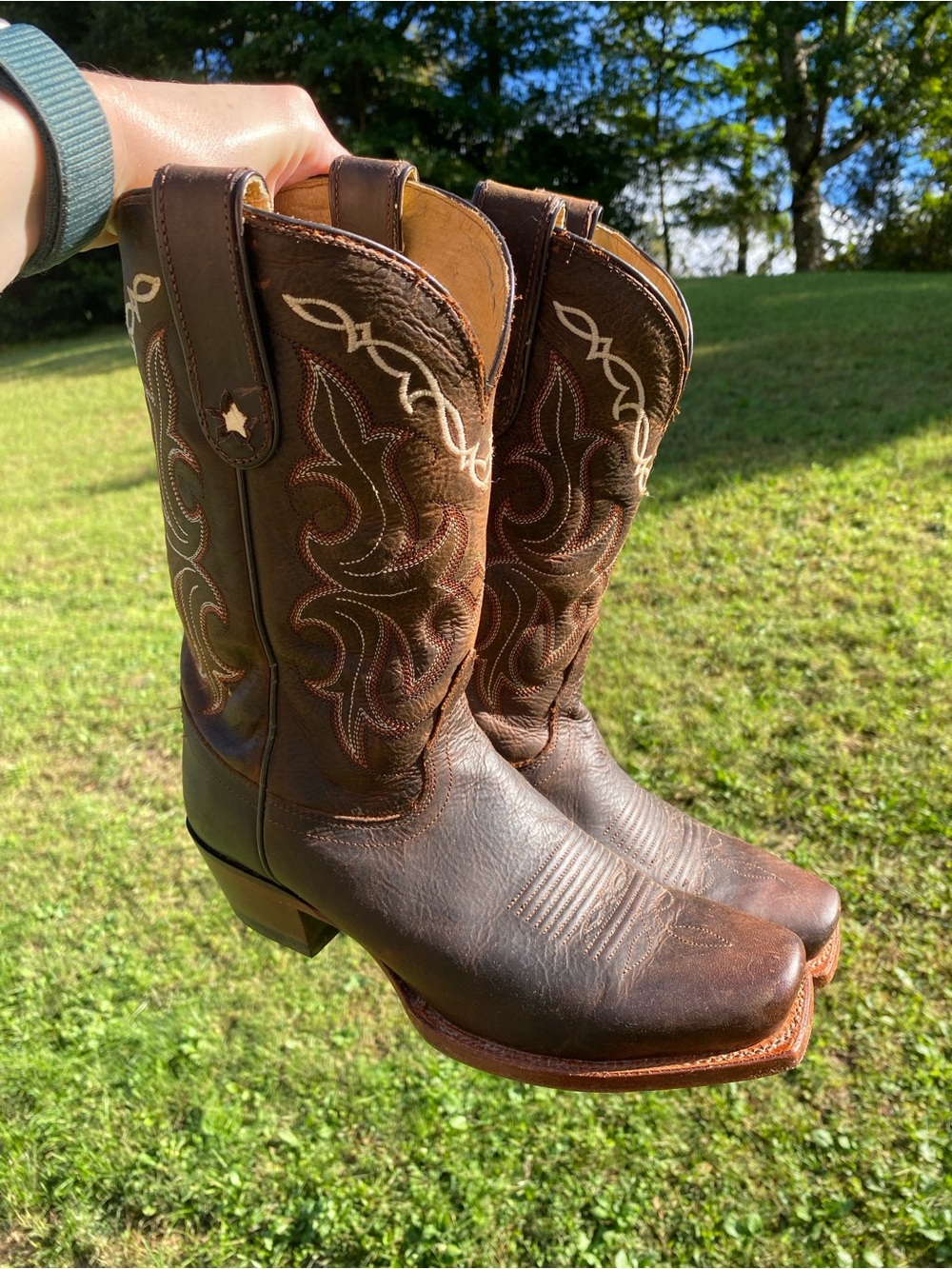 Women’s Leather Embroidered Western Cowboy Boots Tony Lama 8B VF 6007
